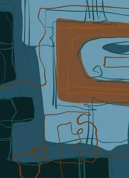 Abstraction for modern interiors Stock Illustration