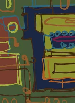 Abstraction for modern interiors Stock Illustration