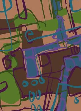 Abstraction for modern interiors Stock Illustration