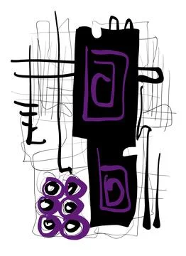 Abstraction for modern interiors Stock Illustration