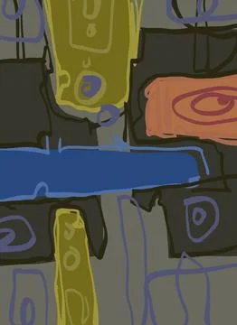 Abstraction for modern interiors Stock Illustration