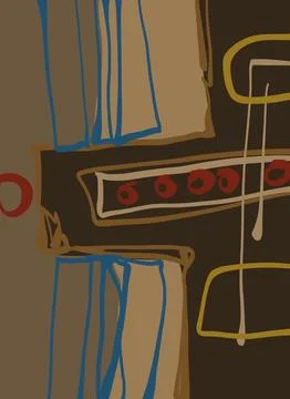 Abstraction for modern interiors Stock Illustration