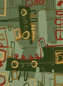 Abstraction for modern interiors Stock Illustration