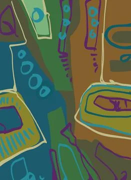 Abstraction for modern interiors Stock Illustration