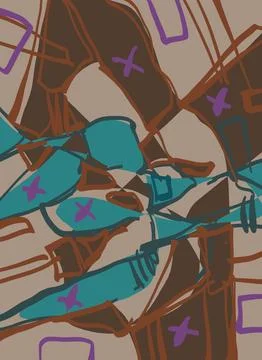 Abstraction for modern interiors 库存插图