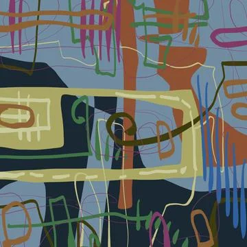Abstraction for modern interiors Stock Illustration