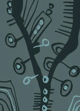Abstraction for modern interiors Stock Illustration