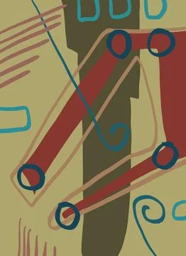 Abstraction for modern interiors Stock Illustration