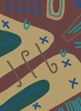 Abstraction for modern interiors Stock Illustration