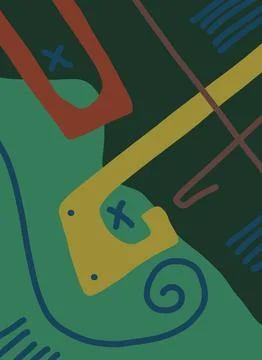 Abstraction for modern interiors Stock Illustration