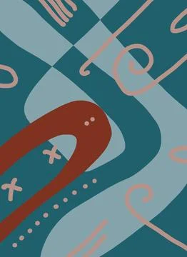 Abstraction for modern interiors Stock Illustration