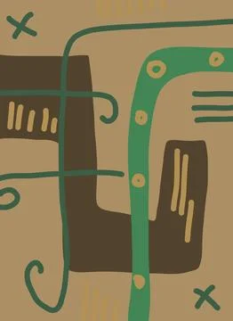 Abstraction for modern interiors Stock Illustration