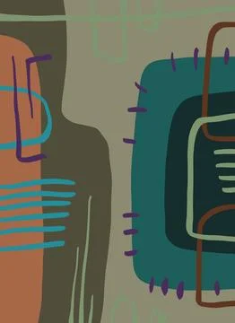 Abstraction for modern interiors Ilustración de archivo