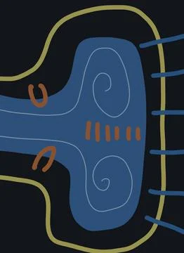 Abstraction for modern interiors Ilustración de archivo
