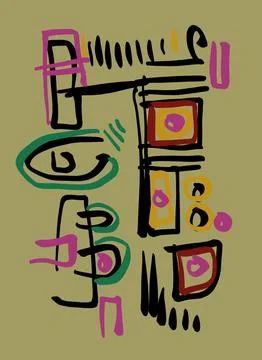 Abstraction for modern interiors Ilustración de archivo