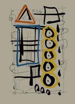 Abstraction for modern interiors Ilustración de archivo