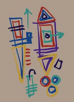 Abstraction for modern interiors Ilustración de archivo