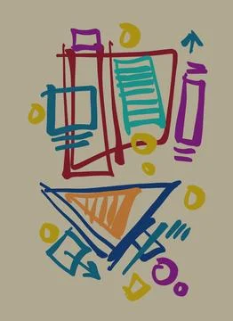 Abstraction for modern interiors Ilustración de archivo