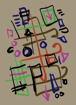 Abstraction for modern interiors Ilustración de archivo