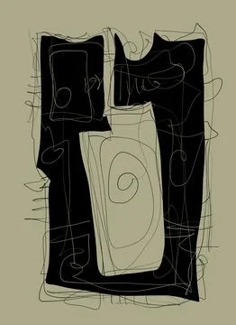 Abstraction for modern interiors Ilustración de archivo