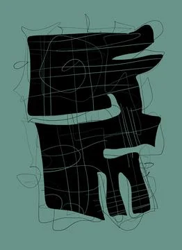 Abstraction for modern interiors Ilustración de archivo