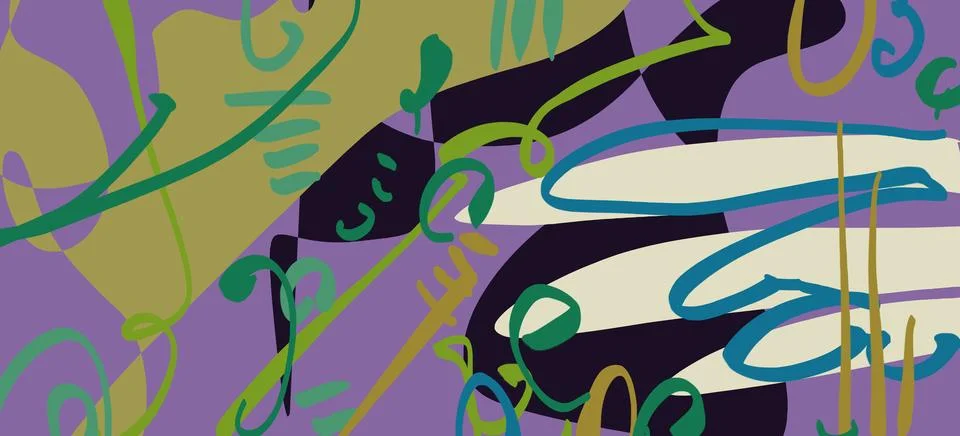 Abstraction for modern interiors Stock Illustration