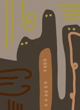 Abstraction for modern interiors Stock Illustration