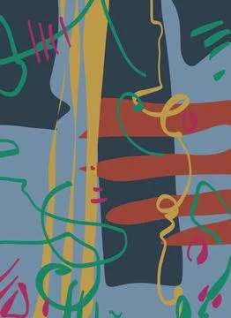 Abstraction for modern interiors Stock Illustration