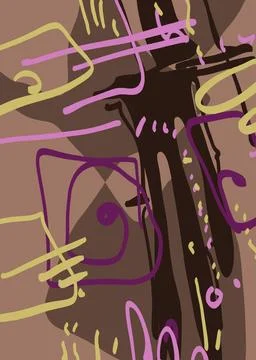 Abstraction for modern interiors 스톡 일러스트