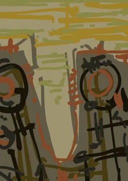 Abstraction for modern interiors 스톡 일러스트