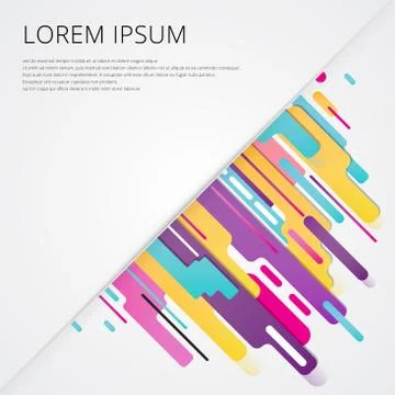 Abstraction modern style composition made of various rounded shapes in colorf Stock Illustration