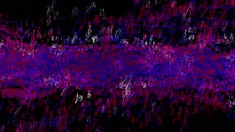 Abstraction of movement in a tunnel of thin red and blue lines. 스톡 동영상 141292877