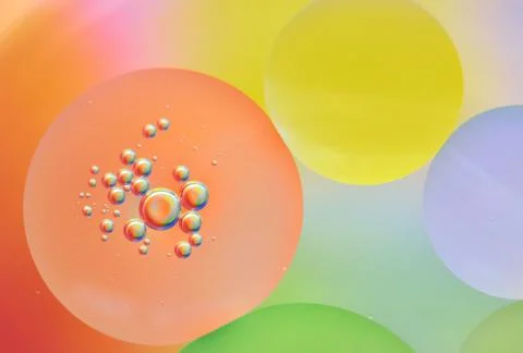 Abstraction, oil bubbles in water Stock Illustration