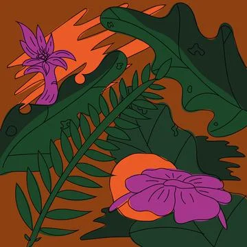 Abstraction-orange Stock Illustration