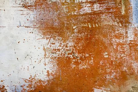Abstraction, orange old rusty wall, texture Stock Photos