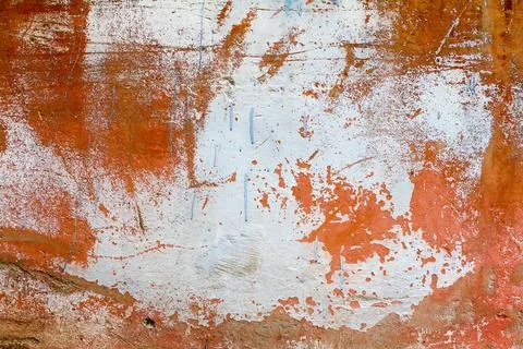 Abstraction, orange old rusty wall, texture Stock Photos