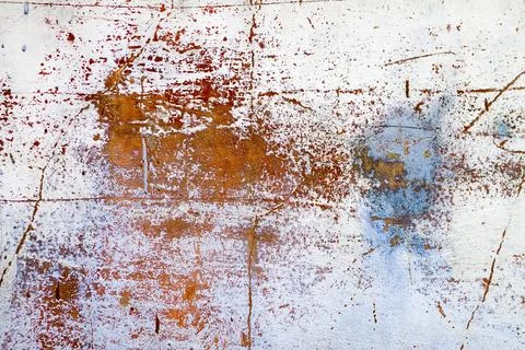 Abstraction, orange old rusty wall, texture Stock Photos