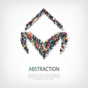 Abstraction people vector 3d Stock Illustration