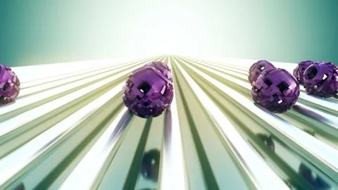 Abstraction with pink sci-fi spheres Stock Illustration