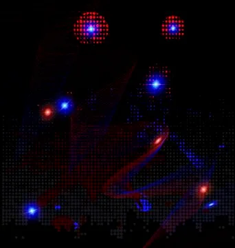 Abstraction red and blue Stock Illustration