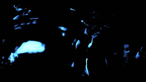 Abstraction is reflected by the rapidly flickering blue surface. Flickering fast Stock Footage 104568715