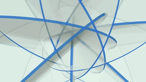 Abstraction from rotating glass circles. Seamless loop Stock Footage 88460200