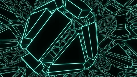 Abstraction Of Shapes 4K Stock Footage 153490921