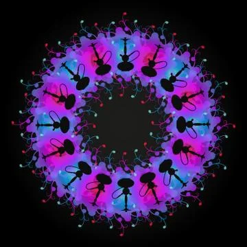 Abstraction for smoking hookah Stock Illustration