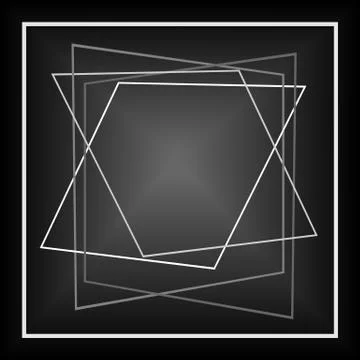 Abstraction from square contours intersections busines logo Stock Illustration