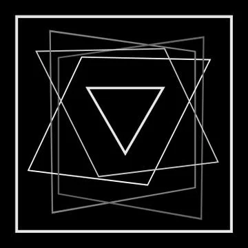 Abstraction from square contours intersections busines logo Stock Illustration