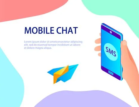 Abstraction on the subject of mobile chat. Stock Illustration