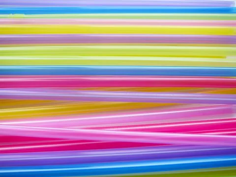 Abstraction, texture multicolored tubes defocus Stock Photos