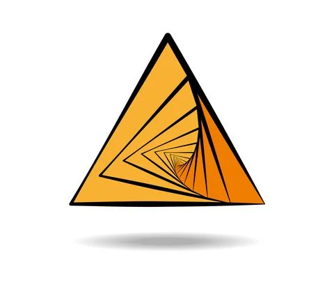 Abstraction, a triangle that turns inward Stock Illustration