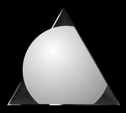 Abstraction from triangles and circle / center / business logo Stock Illustration